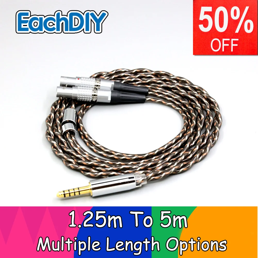 

TypeX 25AWG Litz Shielding 7n OCC Earphone Cable For Focal Circumaural Utopia Fidelity Headphone LN008888