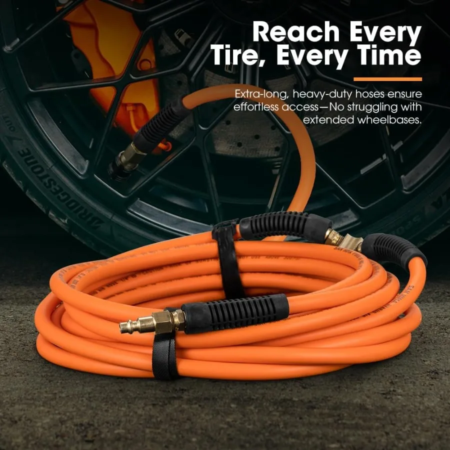 4 Tire Inflation Deflation System - Fast High Flow 4-Way Air Down Tire Inflator Deflator for Truck Car Trailer Motorcy