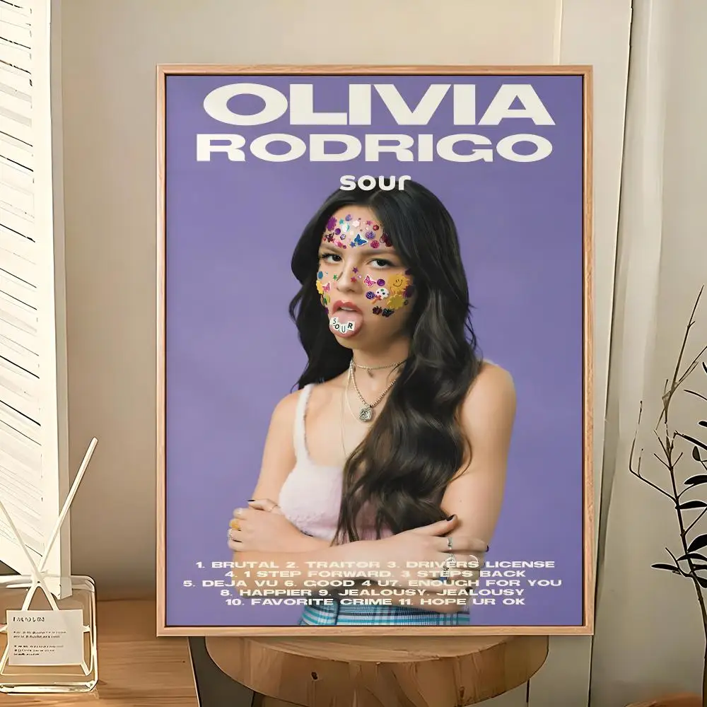 Musik Olivia Rodrigo Pop-Sängerin Poster PP Dekoratives Poster Wasserfester Druck Apartment Studentenwohnheim Büro Café Geschenk – Detail 19