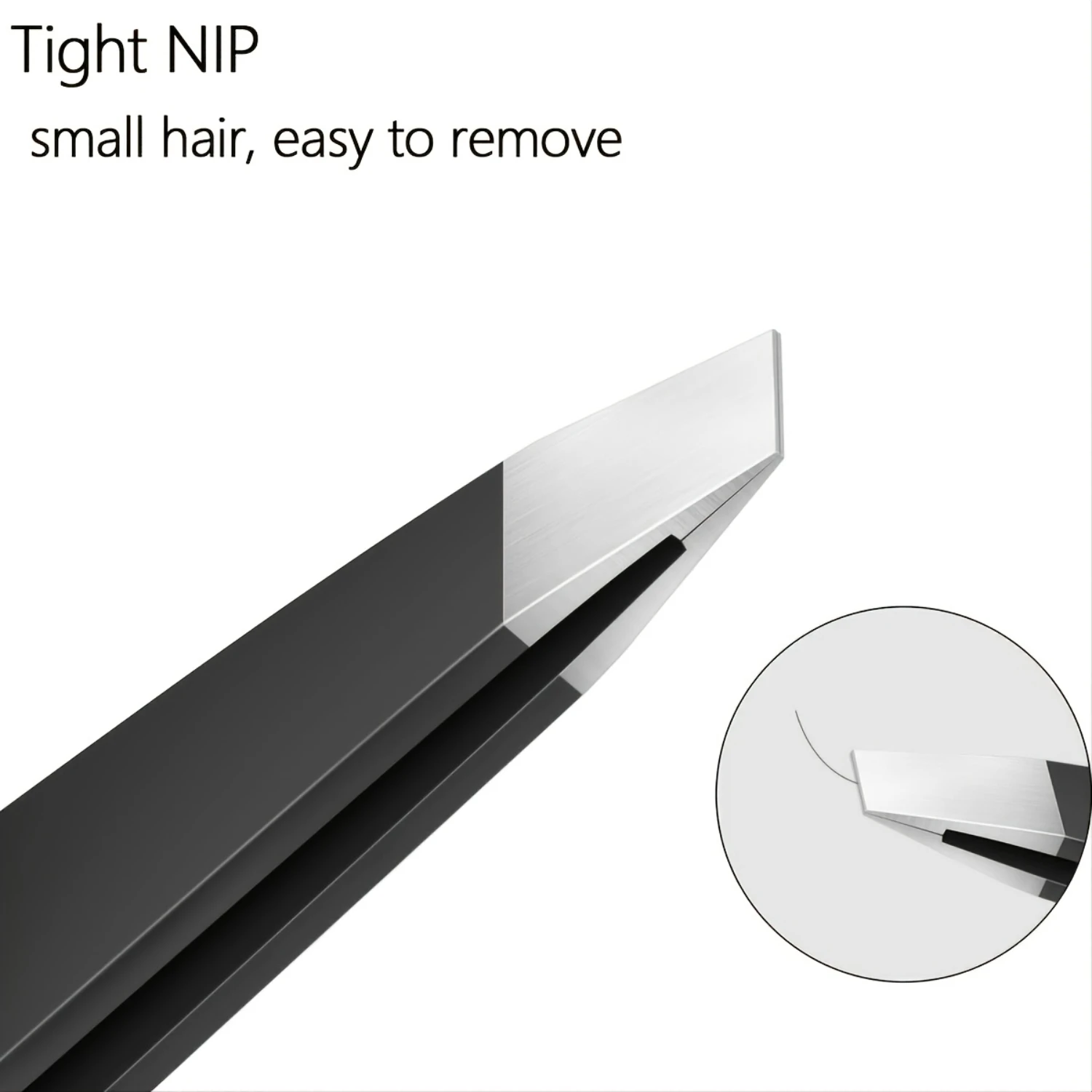 Набор из 3-х пинцетов для бровей из нержавеющей стали премиум-класса для прецизионного выщипывания волос — набор острых плоских/сладких/острых кончиков для тела, Ingr