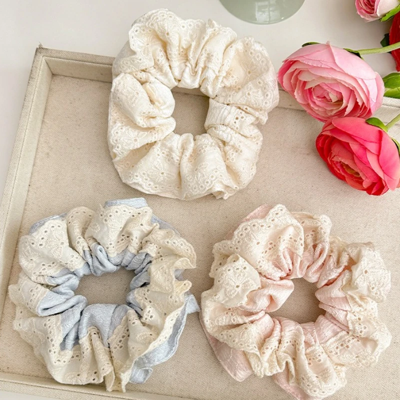 

Lace Headband Double-layer Tied Headband High Elasticity Durable Rubber Band Sweet Hair Accessory Girl Large Intestine Headband
