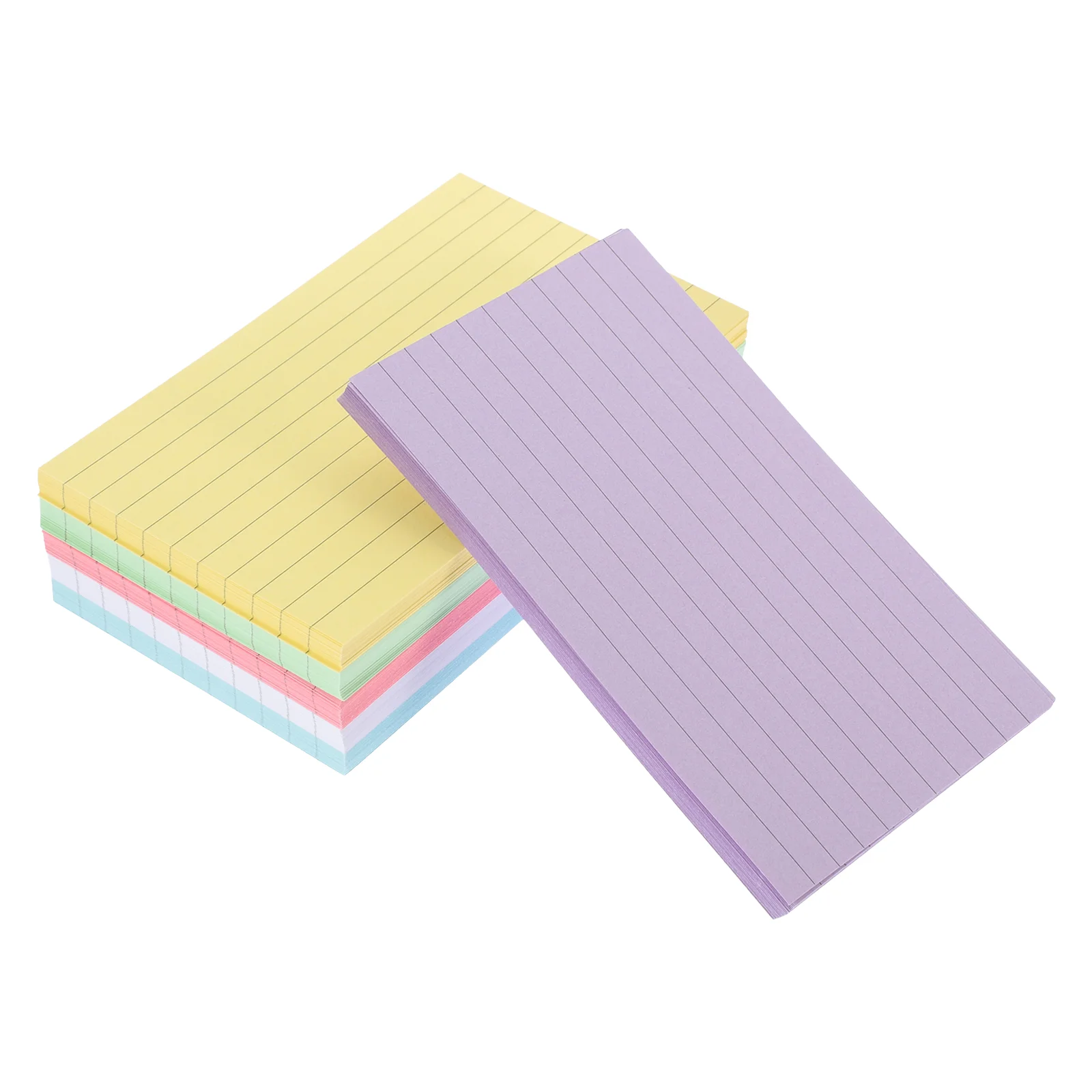 300 hojas de tarjetas de índice de colores, notas para estudiar, tarjetas didácticas de aprendizaje, pequeñas, en blanco