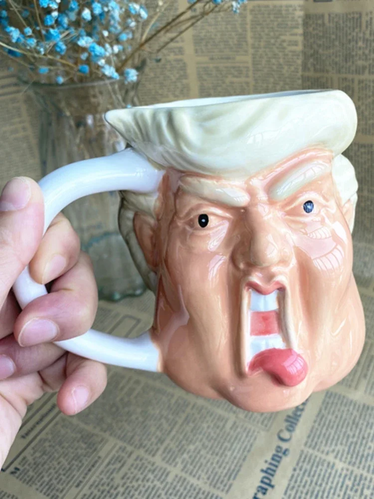 

Керамическая чашка, креативная статуя, чашка для воды, персонализированная кофейная чашка, забавная офисная скульптура из песка, кружка Трампа, кружки, кофейные чашки