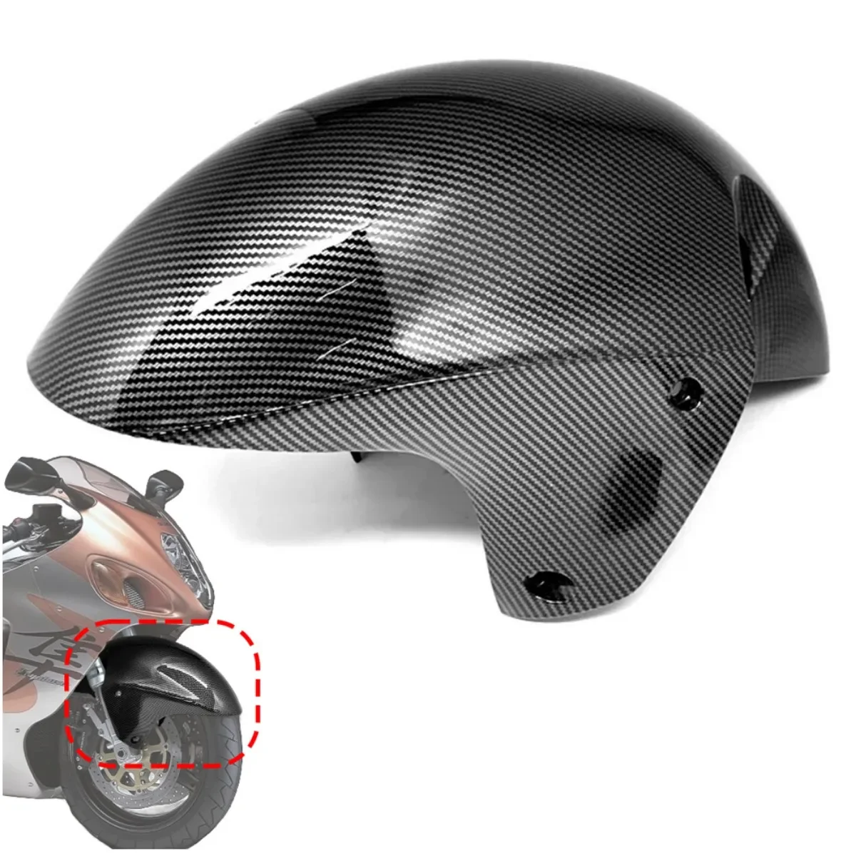 

Carbon Fiber Pattern Front Mudguard Tire Cowling Cover Fairing Fender for suzuki hayabusa gsx 1300 r gsx1300r 99-2007