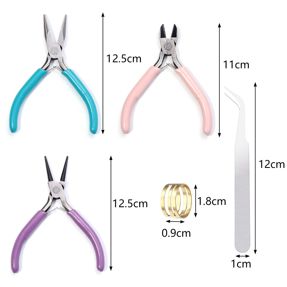 1 Set Jewelry Making Pliers Set Jewelry Pliers Tools Nose Round Nose  Cutting Wire Pliers For DIY Jewelry Making Tool Accessory