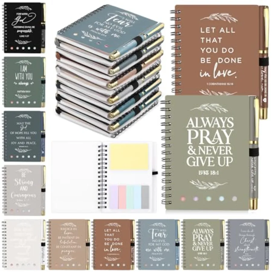 

Набор из 30 комплектов/60 шт. подарков ко Дню матери: христианские подарки оптом, включающие религиозный блокнот на спирали с кармашком, стикеры, ручки с библейскими цитатами и молитвами.