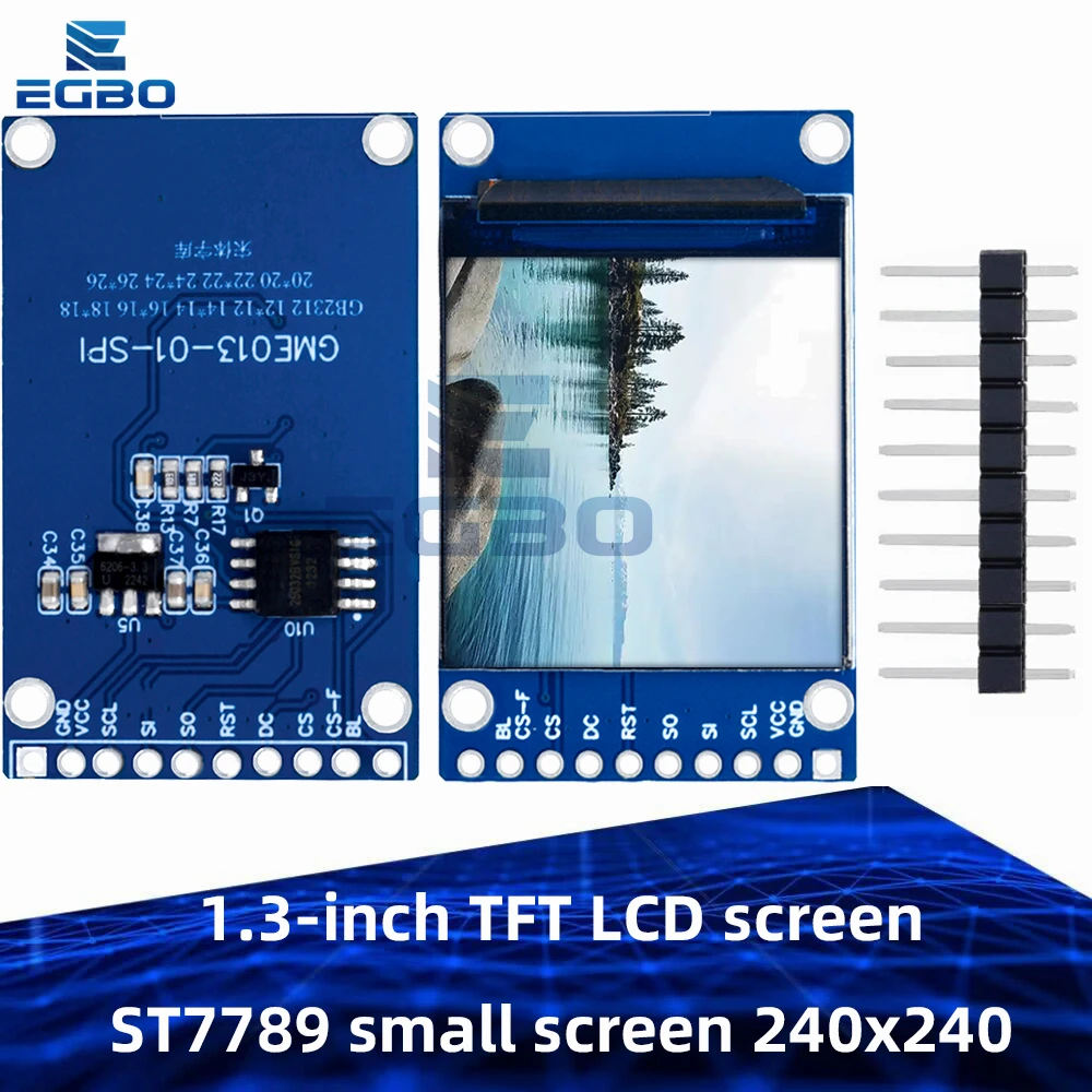 1.33 inch TFT LCD screen ST7789 small screen 240x240 display LCD square screen SPI color screen