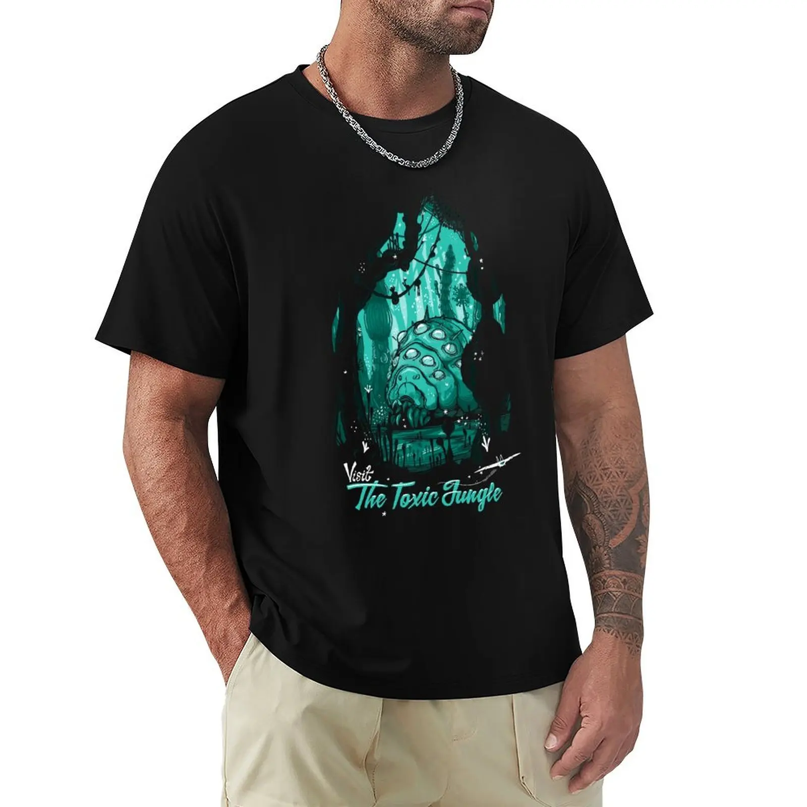 Toxic Jungle T-Shirt blacks anime baggy shirts black t-shirts for men