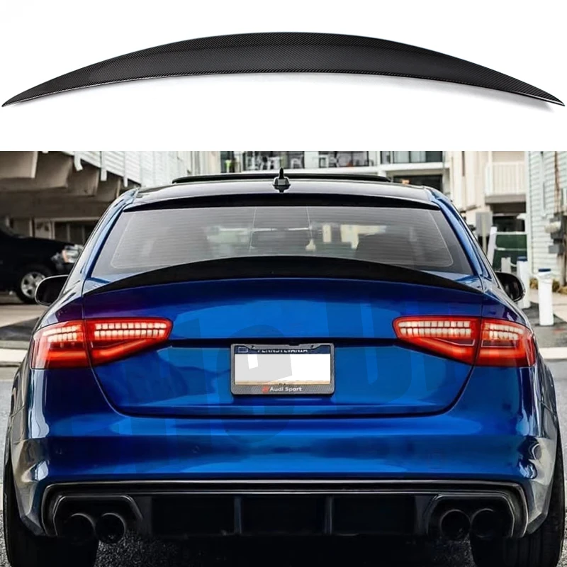 

For2009 2010 2011 2012 AUDI A4 B8.5 C7 Sedan HK Style Forged Real Carbon Fiber Rear Spoiler Trunk Wing