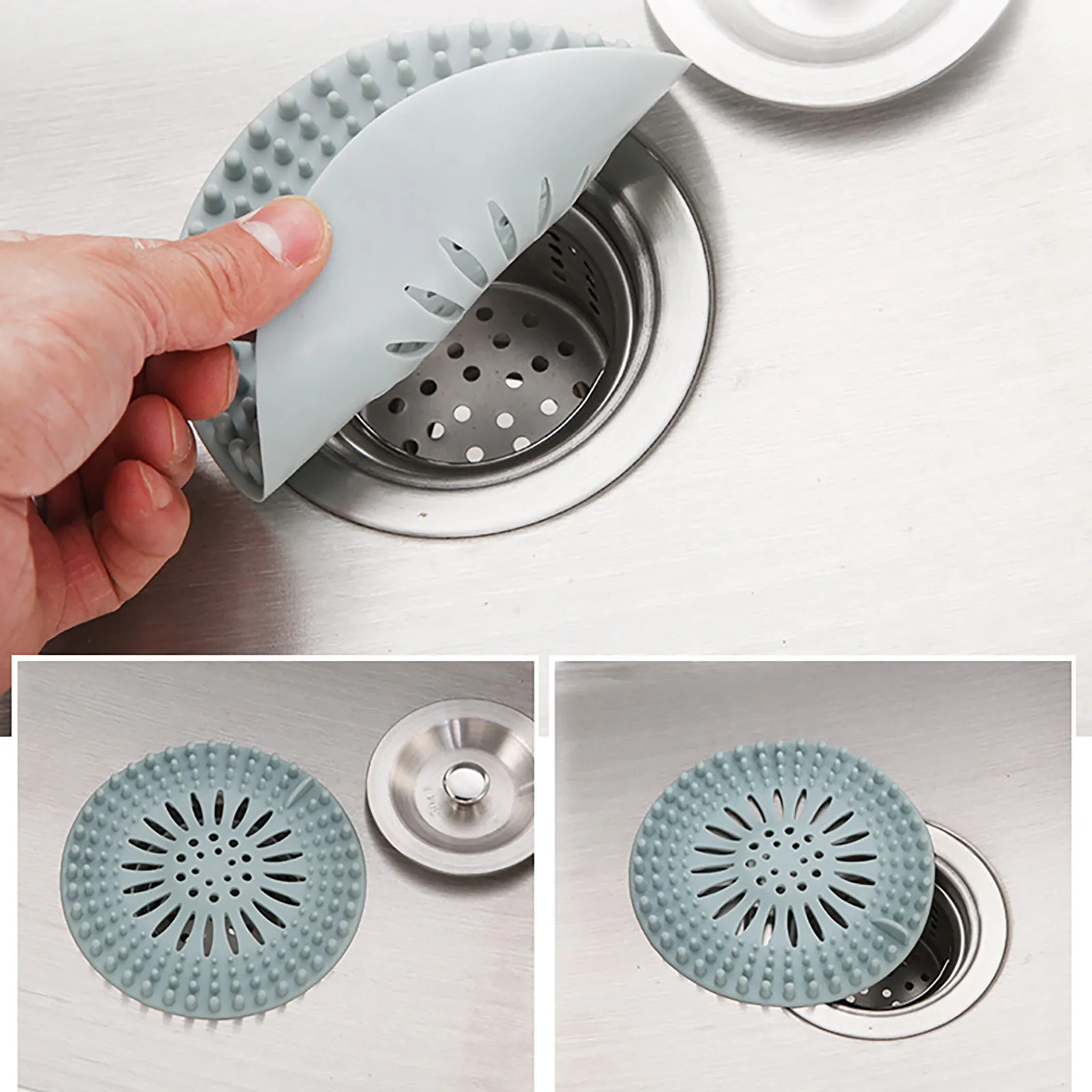 Sink Drain Strainer Hair Catchers Rubber Shower Bathtub Floor Filter Water Stopper Silicone Bathroom Kitchen Deodorant Plug