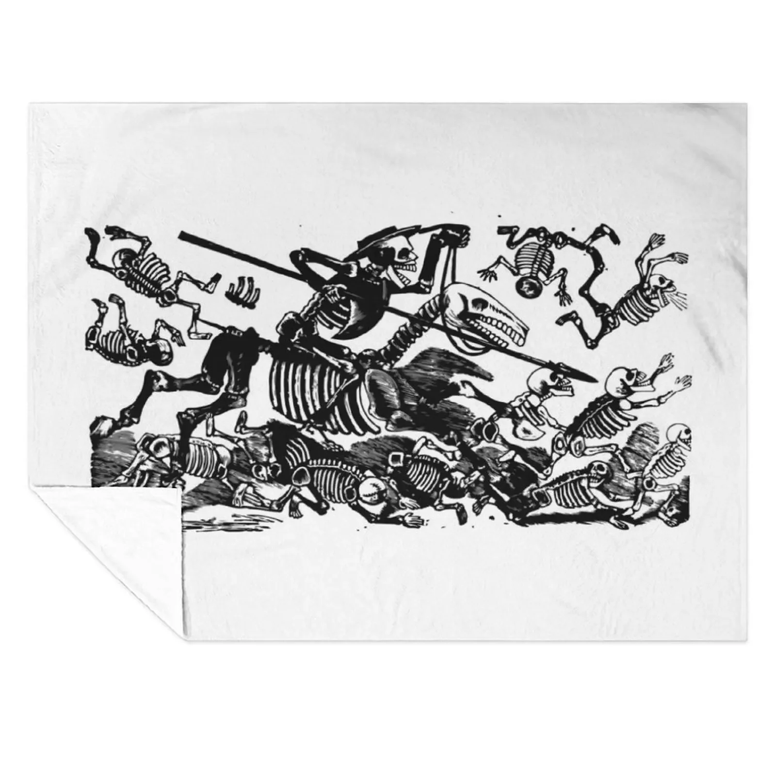 

La Calaveras de Don Quijote by Jose Posada Throw Blanket Blankets For Sofas Softest Decoratives funny gift Blankets