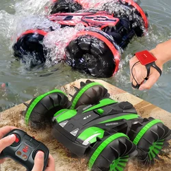 Gesture Sensing RC Stunt Car Remote Control Cars Tank Vehicles Beach Toys for Kids Boys Children Amphibious Roll Boats Ship