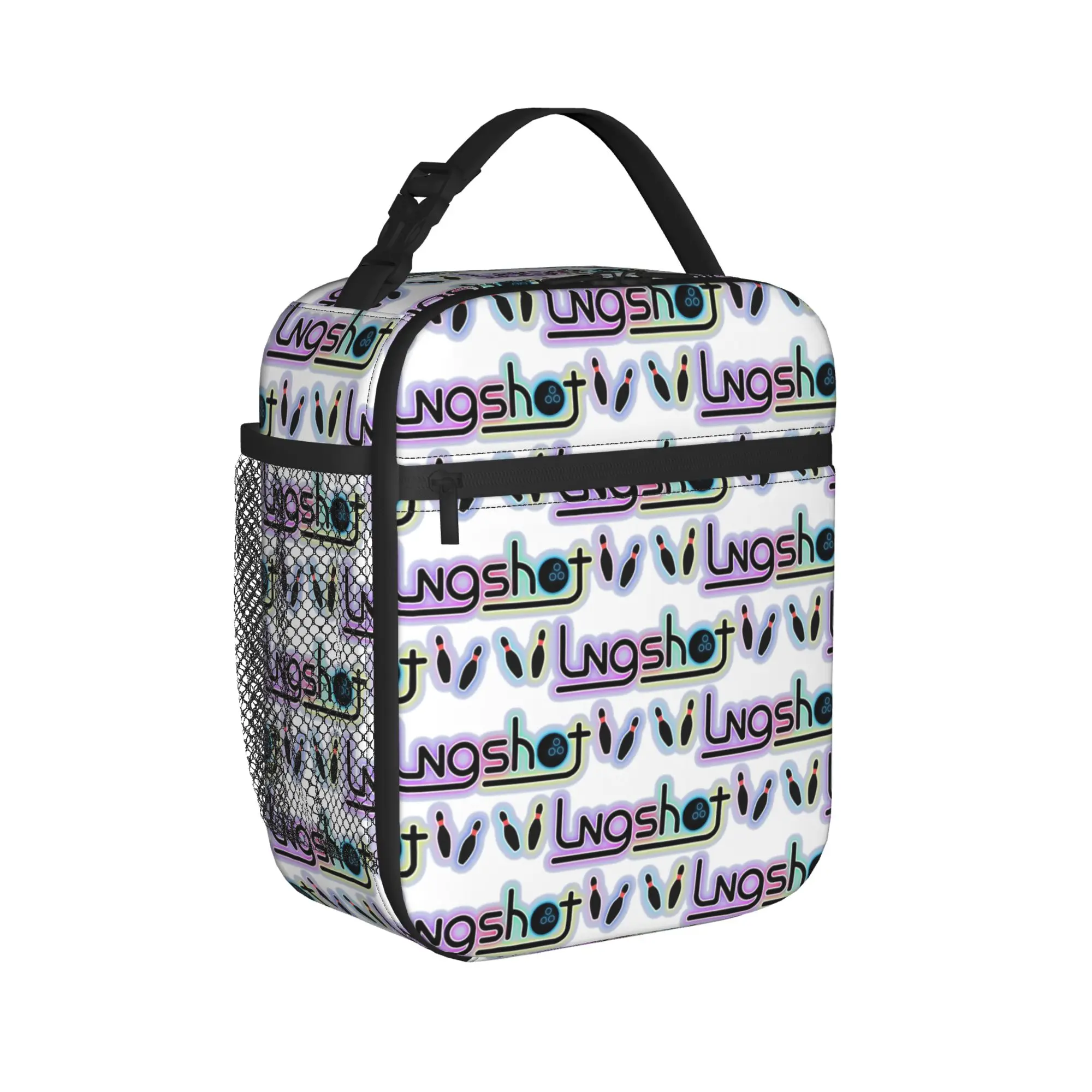 Lngshots Glowing Sign Thermal Insulated Lunch Bags for Travel  Reusable Bento Box Cooler Thermal Lunch Boxes