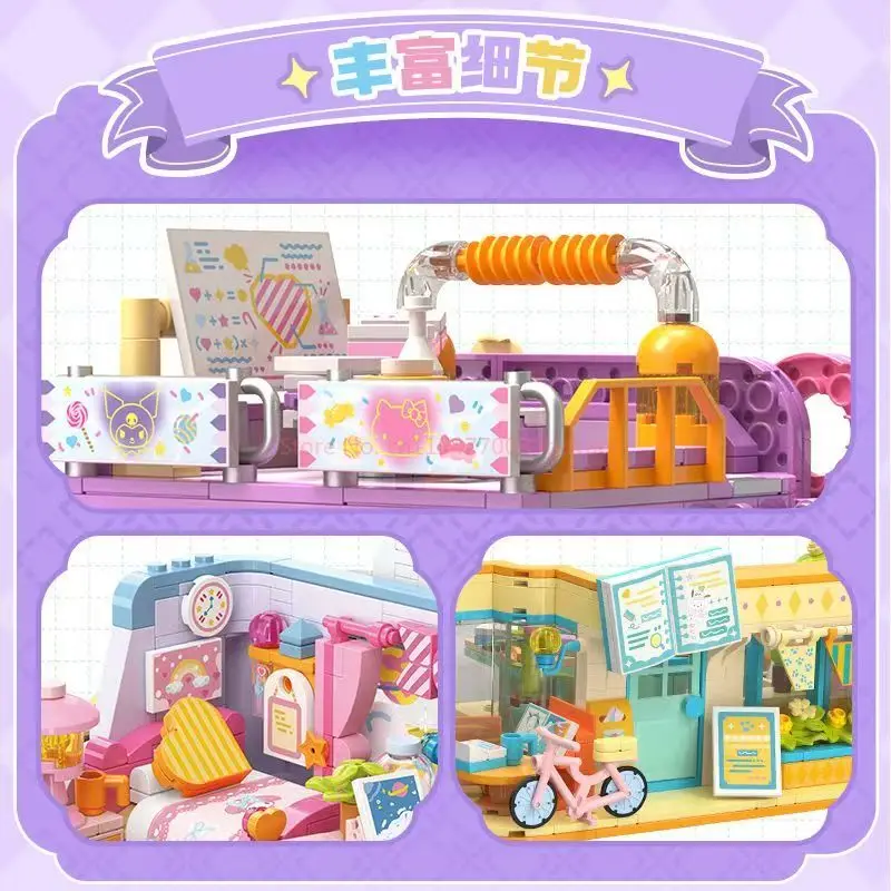 

Конструктор TOPTOY Sanrio School Series Pachinko Dog Cool Loomie Hello Kitty, тематический подарок на день рождения в стиле аниме