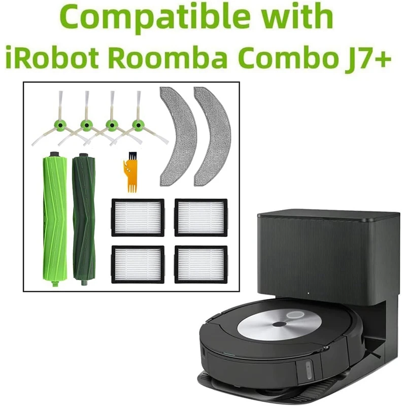 Replacement Accessories Parts Kit For Irobot Roomba Combo J7+/J7plus Robot Vacuum Cleaner (Only), Not For J7, Rollers image 3