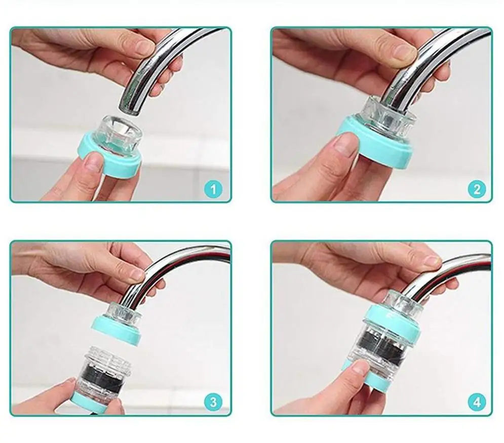 Cucina per uso domestico rubinetto a carbone per la casa Mini teste di rubinetto filtro per depuratore per la pulizia dell'acqua filtro a carbone attivo accessori da cucina