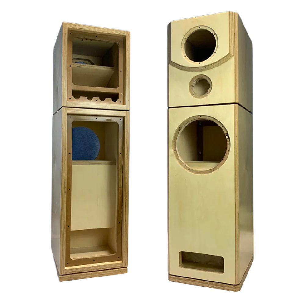 Craftsmen Customized One Pair 10 Inch Three-Way Birch Plywood Labyrinth Structure Empty Cabinet Box DIY HiFi Speaker