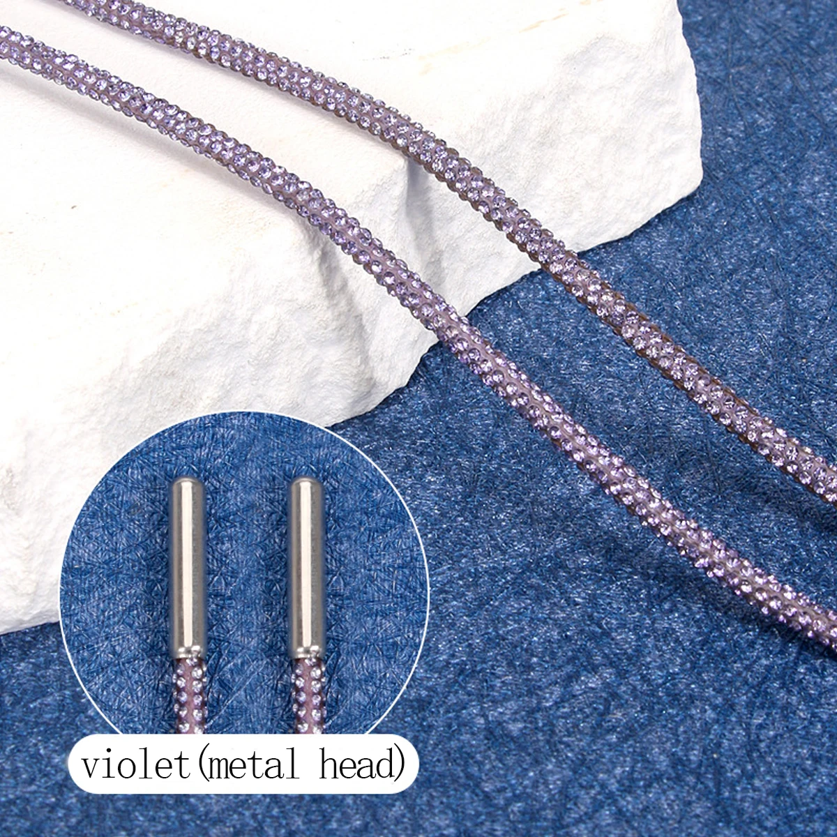 1 Stück glitzernde Schnürsenkel, Ersatz-Schnürsenkel mit Kristall-Strasssteinen, Diamant-Dekorationsseilbänder für dekorative Kapuzenpullover, DIY-Gürtel – Detail 16