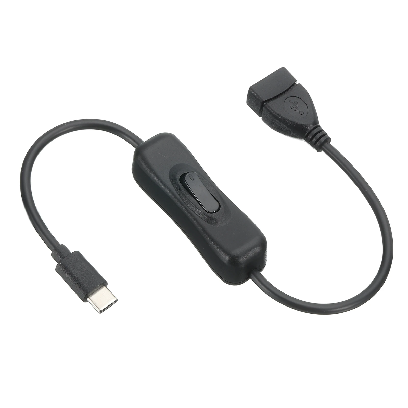 1/2Pcs USB Extension Cable with on Off Switch Type C to USB Female Data Support Power Supply Cord Wire for LED Strip Desk Lamp