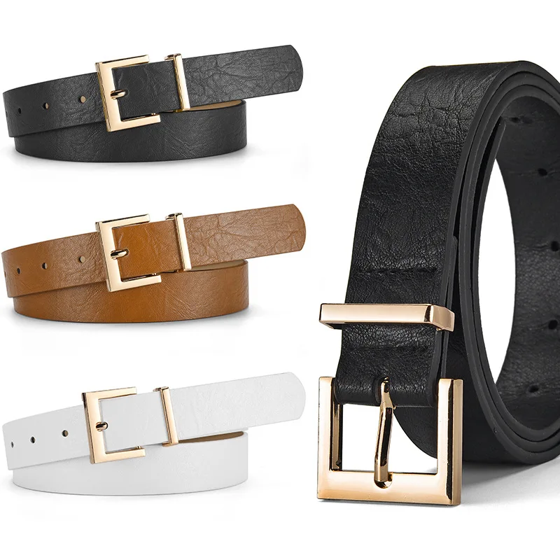 

Women's Belt with Chicken Claw Pattern Pin Buckle Simple Retro Women's Belt with Jeans Casual Pants Wide Belt