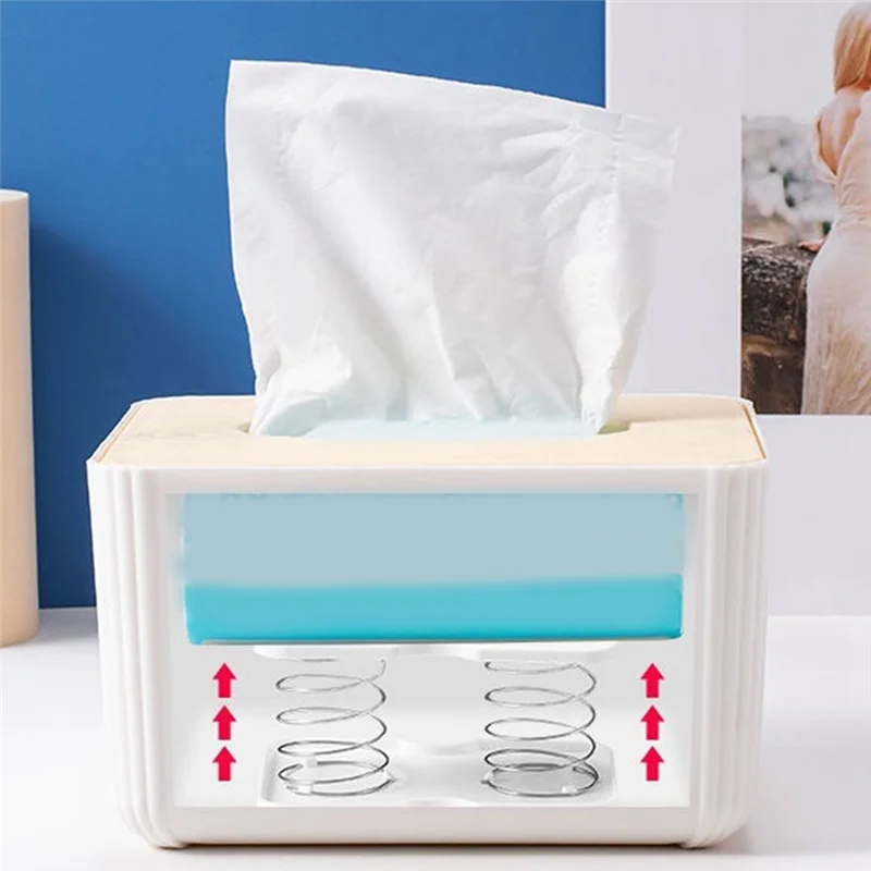 

A20F-Spring Tissue Case, Tissue Box Spring Holder, Paper Towel Stand, Tissue Tray, Tissue Support Stand, Simple And Practical