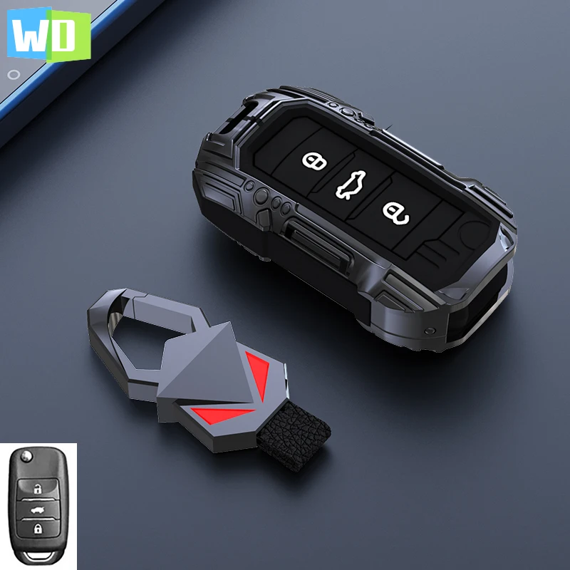 

Zinc Alloy Car Key Cover Case Holder Set Protector Fob For Changan CS75 EADO CS35 RAETON CS15 V3 V5 V7 Car Accessories