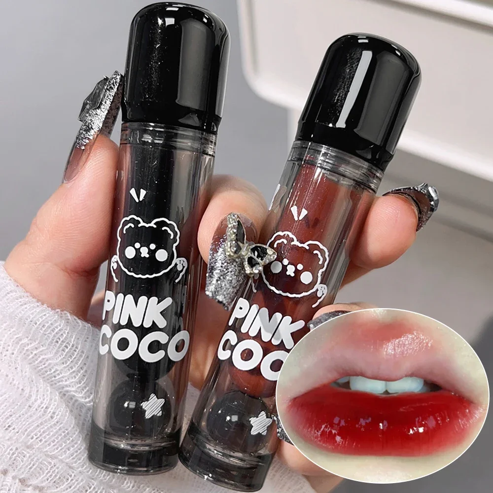 Donkerzwarte Spiegel Water Lipgloss Hydraterende Sap Glas Thee Bruin Rode Lippenstiften Blijvende Non-stick Cup Koreaanse Make-up Cosmetica