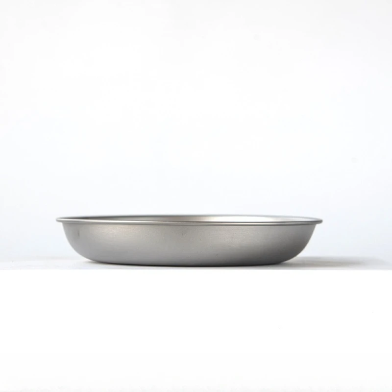 

Pure titanium plate camping fruit vegetable plate + outer titanium household titanium snack tray