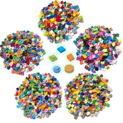 Building Block Pixel Art Painting Mosaic Drawing 3024 98138 6141 54200 3070 Brick and Plate Round 1x1 Mixed Colors 100PCS/LOT