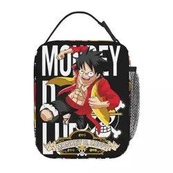 Monkey D Luffy One Piece Anime Insulated Lunch Bag Thermal Bag Meal Container Portable Lunch Box Tote Men Women Office Outdoor