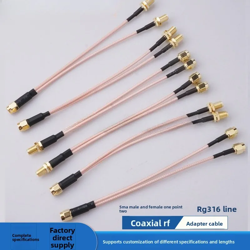 5PCS SMA female to  male head reverse connection  revolving female 1/2 connection wire 1/2 line length: 15cm