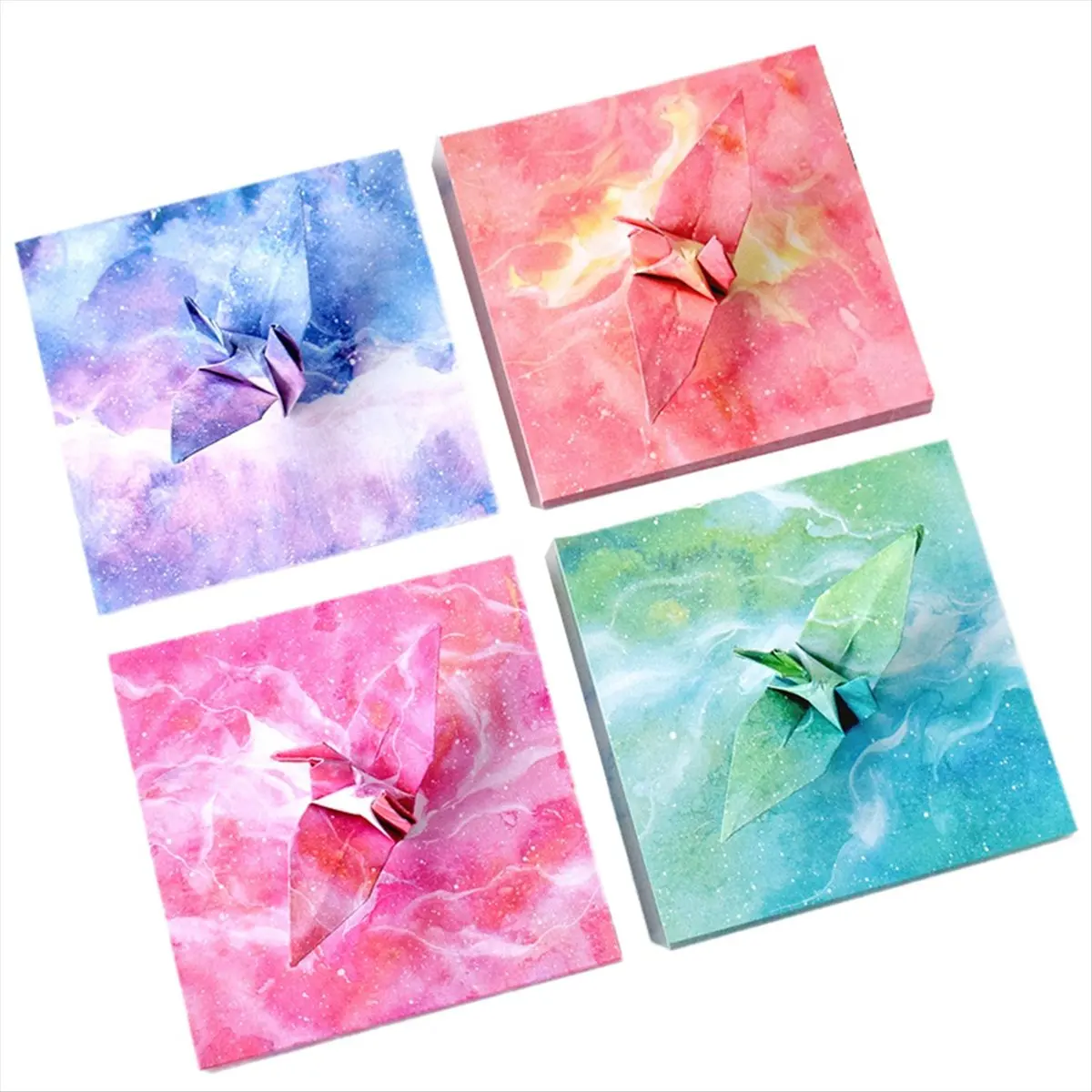 DT109 TRENDY~400 Sheets Origami Paper, Fantasy - Origami Paper Double Sided,4 Designs Origami Kit for Scrapbook Decor