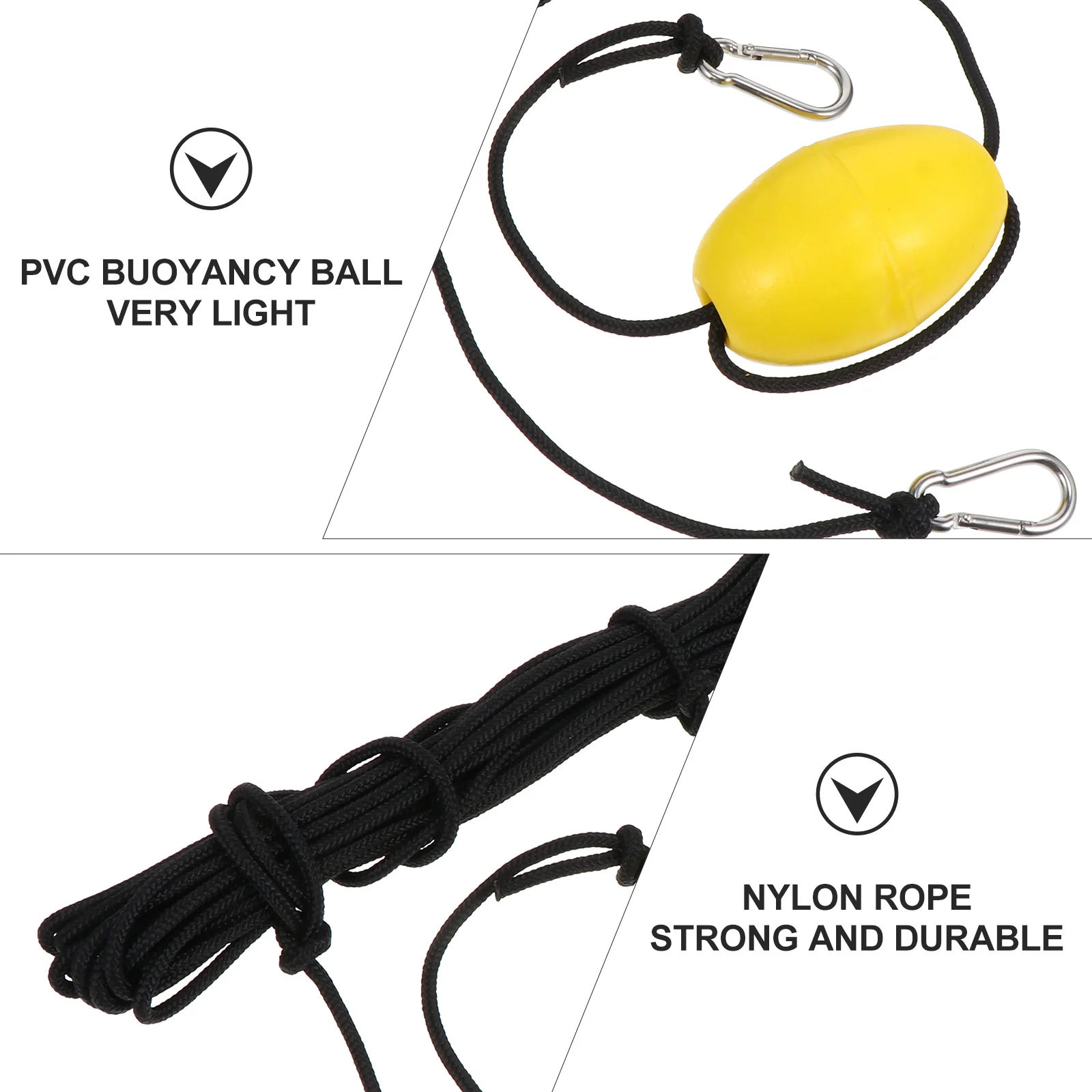 

1 set 1 Set Marine Rope Ball Boat Anchor Accessories Kayak Drift Anchor Fishing Rope Buoy Canoe Buoy Ball Tow Line Float Leash
