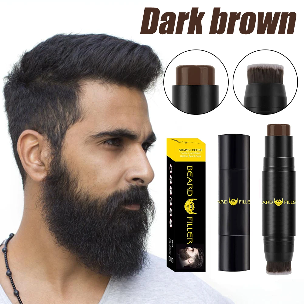 

Men Beard Thickening Brush Waterproof Beard Enhancer Brush Sweat Proof Moustache Coloring Pen Portable for Beauty Products