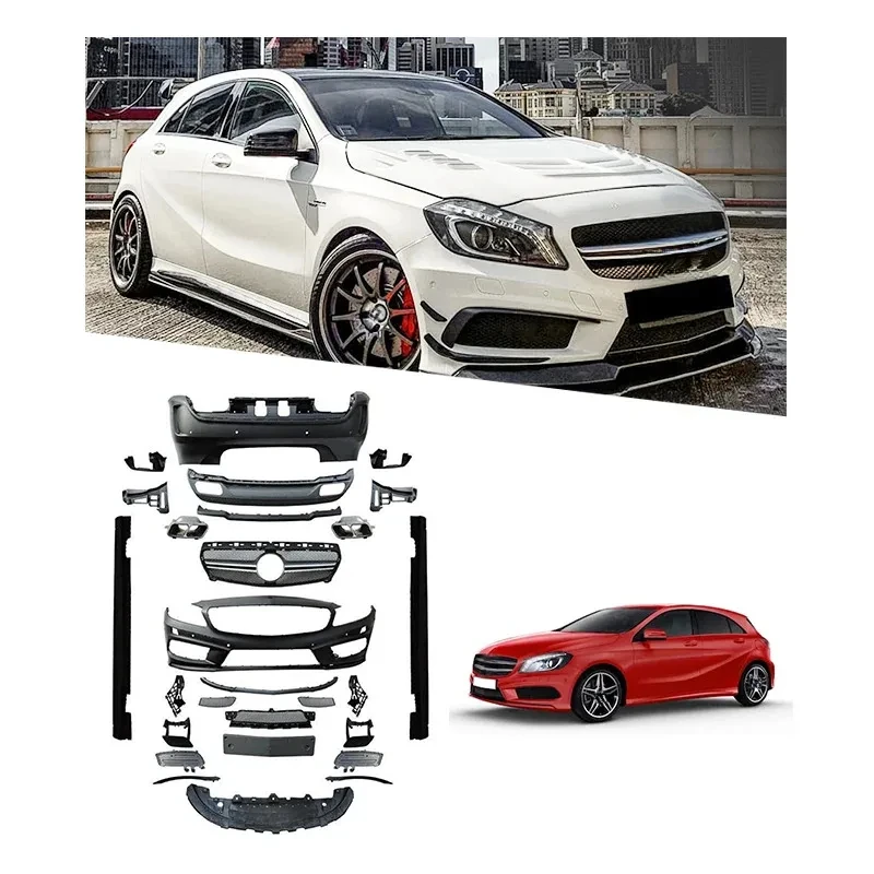 

Good Quality Front Bumper Rear Bumper Conversion Body Kit Car Conversion - A-Class W176 Pre-Conversion A45