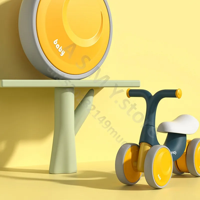 Kids' No-Pedal Balance Car Scooter 4-Wheeled Yo-Yo Toy First Bike Baby Walker Fun Exercise Equipment for Children