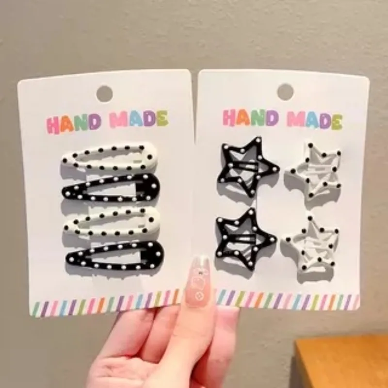 8-presilhas-de-cabelo-com-bolinhas-estrelas-e-gotas-de-Agua-design-doce-com-esmalte-grampos-de-cabelo-coreanos-modernos-para-uso-diario-de-meninas