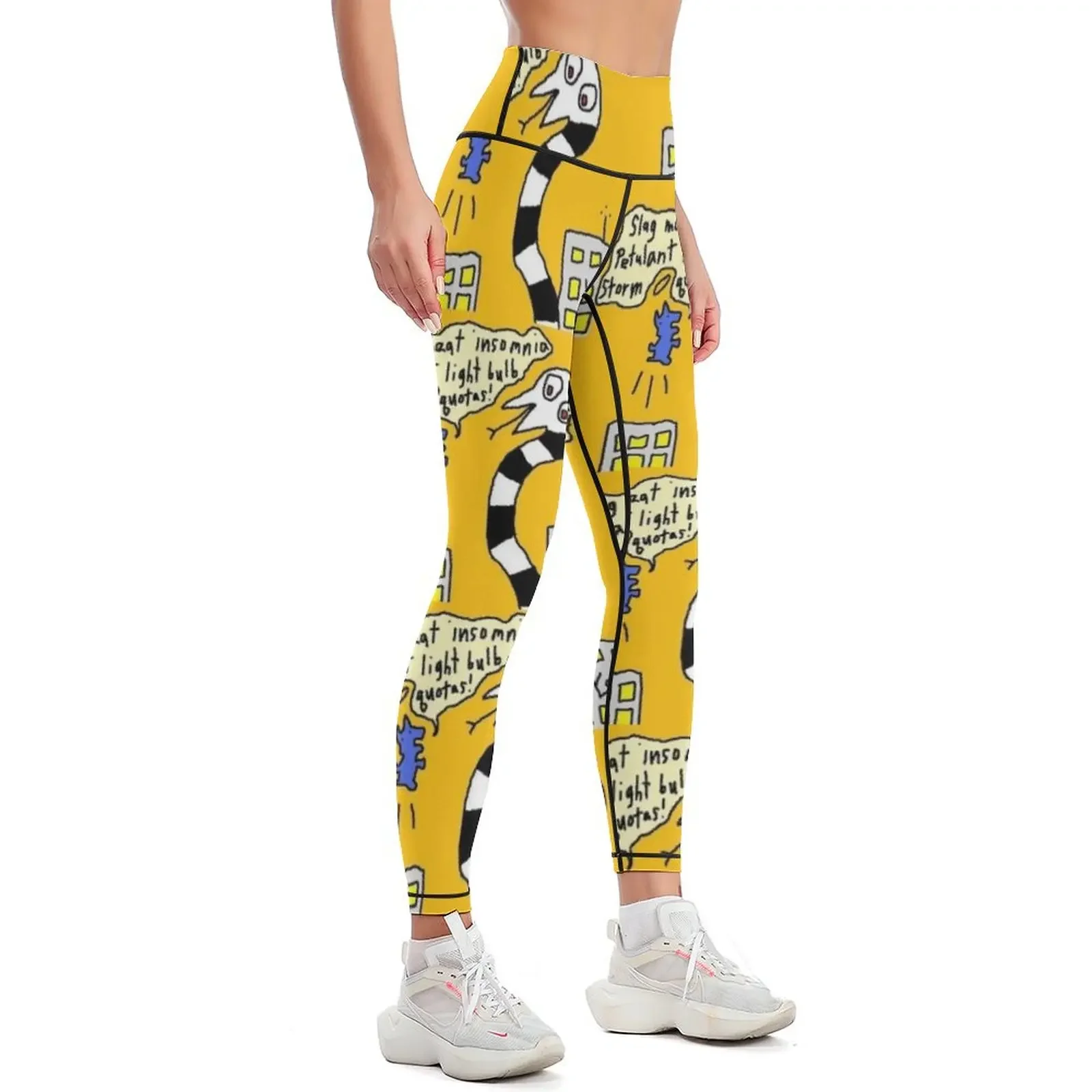 St. Blue Dog vs Giant Snake by Richard F. Yates Leggings sport legging Sweatpants flared legging push up Womens Leggings