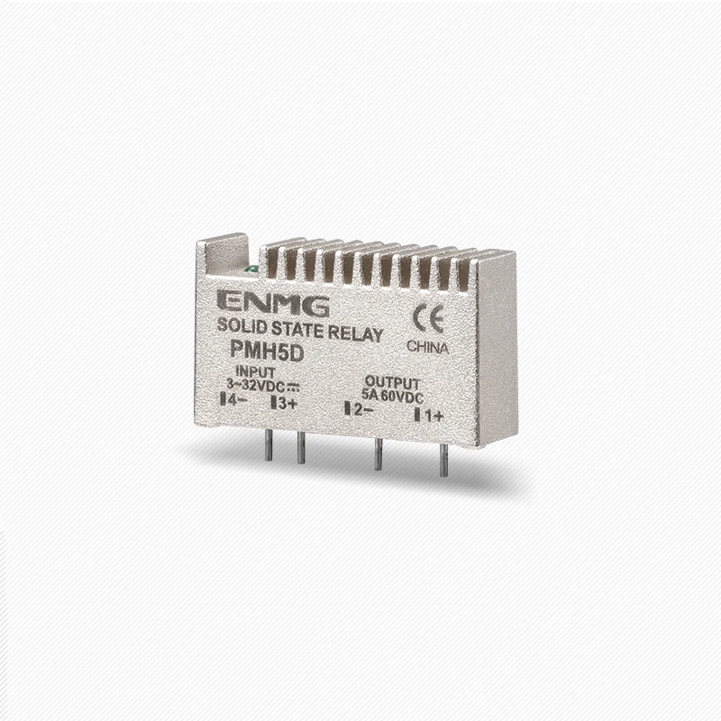 ENMG 3-32V DC 5A Pin Solid State Relay PMH5D DC to DC PCB Plug-in Cast Aluminum Enhanced Heat Dissipation with Working Status In