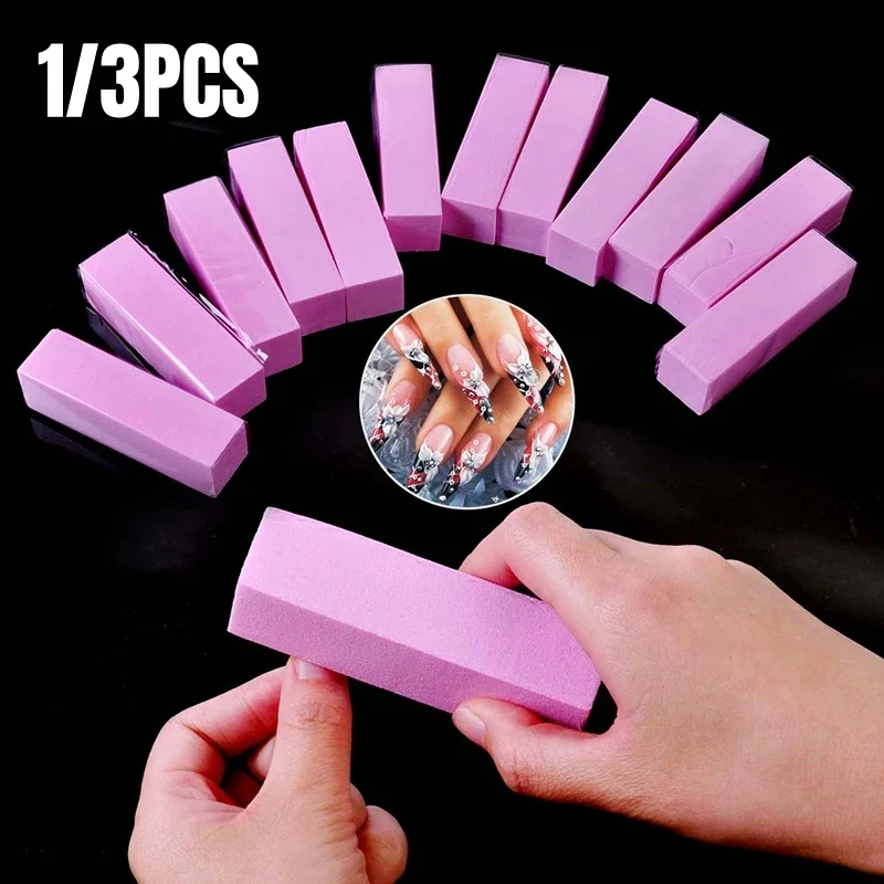 1/3PCS Nail Art Buffers Sanding Block Buffing Grinding Polishing Block Nail File Buffer Pedicure Professional Nail Art Tools