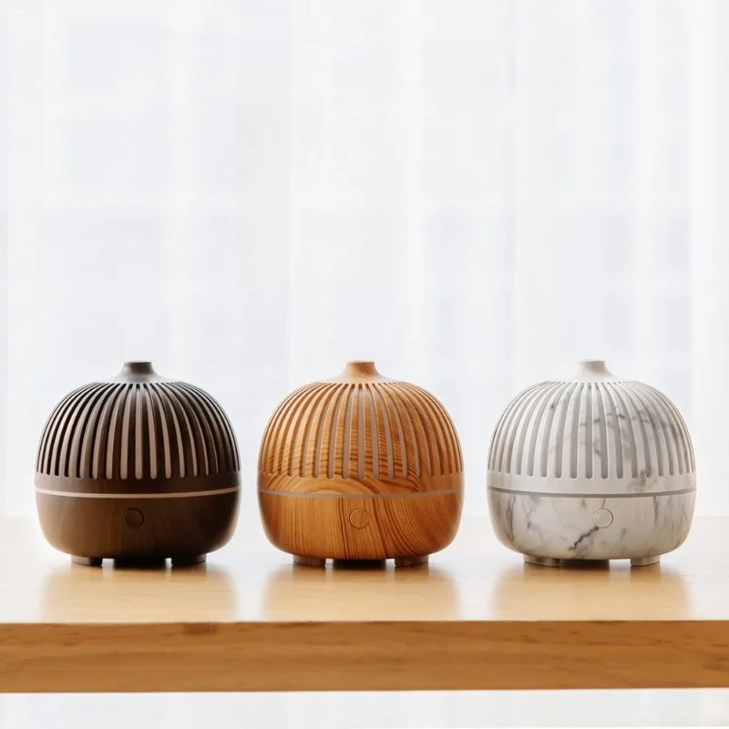 Wooden Hotel Aroma Diffuser with Humidifier Function - Home Wood Grain Essential Oil Diffuser, Desktop Mist Sprayer Decor