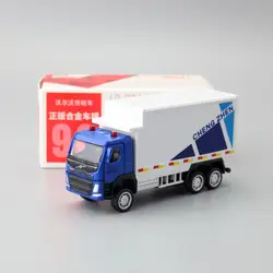 Diecast Metal Toy Car Model 1:72 Scale Container Transport Truck Engineering Pull Back Educational Collection Gift Kid Match Box