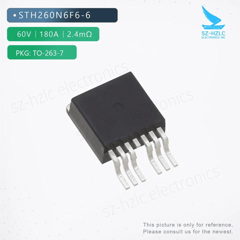 STH260N6F6-6 60V 180A 2.4mΩ 260N6F6 Nmos TO-263-6