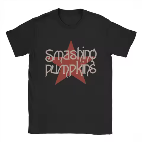 Smashing Pumpkins T Shirt Men 100% Cotton Vintage T-Shirt Crew Neck Tee Shirt Short Sleeve Tops Gift Idea