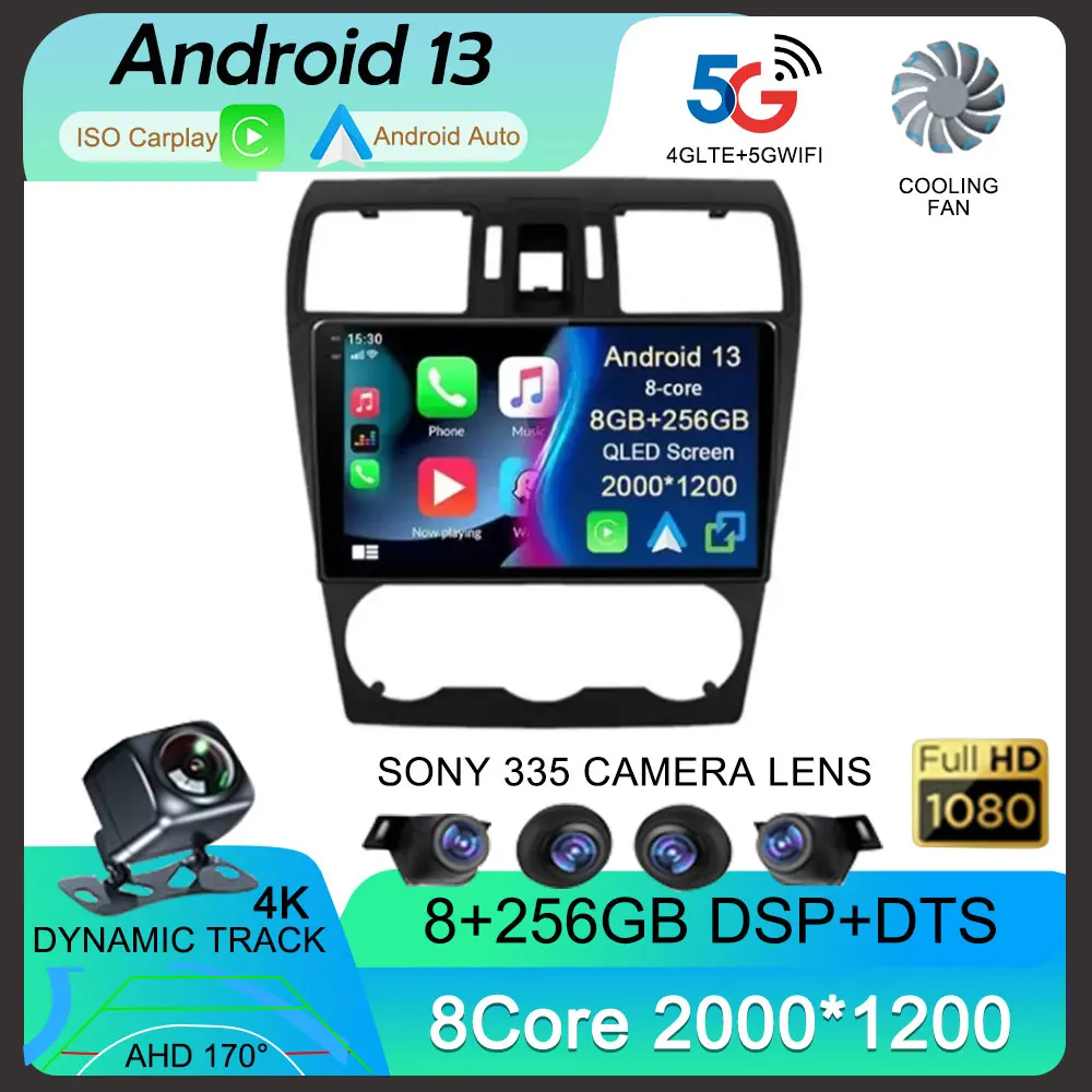 

Android 13 Carplay Auto For Subaru Forester 4 SJ XV WRX 2012 2013 2014 2015 2016-2018 Multimedia Car Radio Player WIFI+4G Stereo