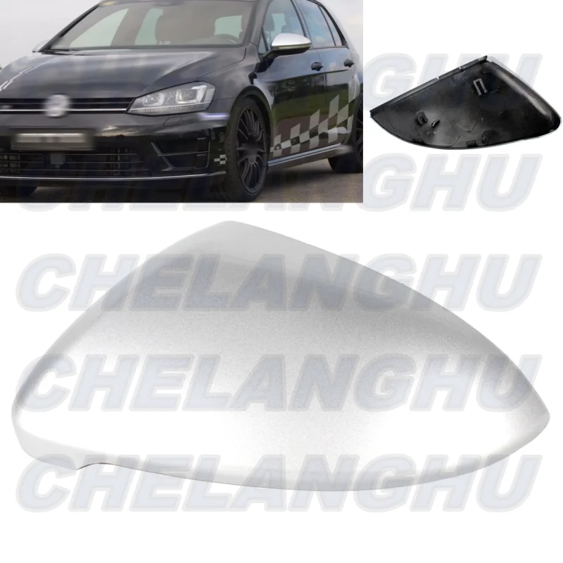 

car accessories For For VW Golf 7 7.5 2013 2014 2015 2016 2017 2018 2019 2020 Left Side Silvery Painted Mirror Housing Cover Cap