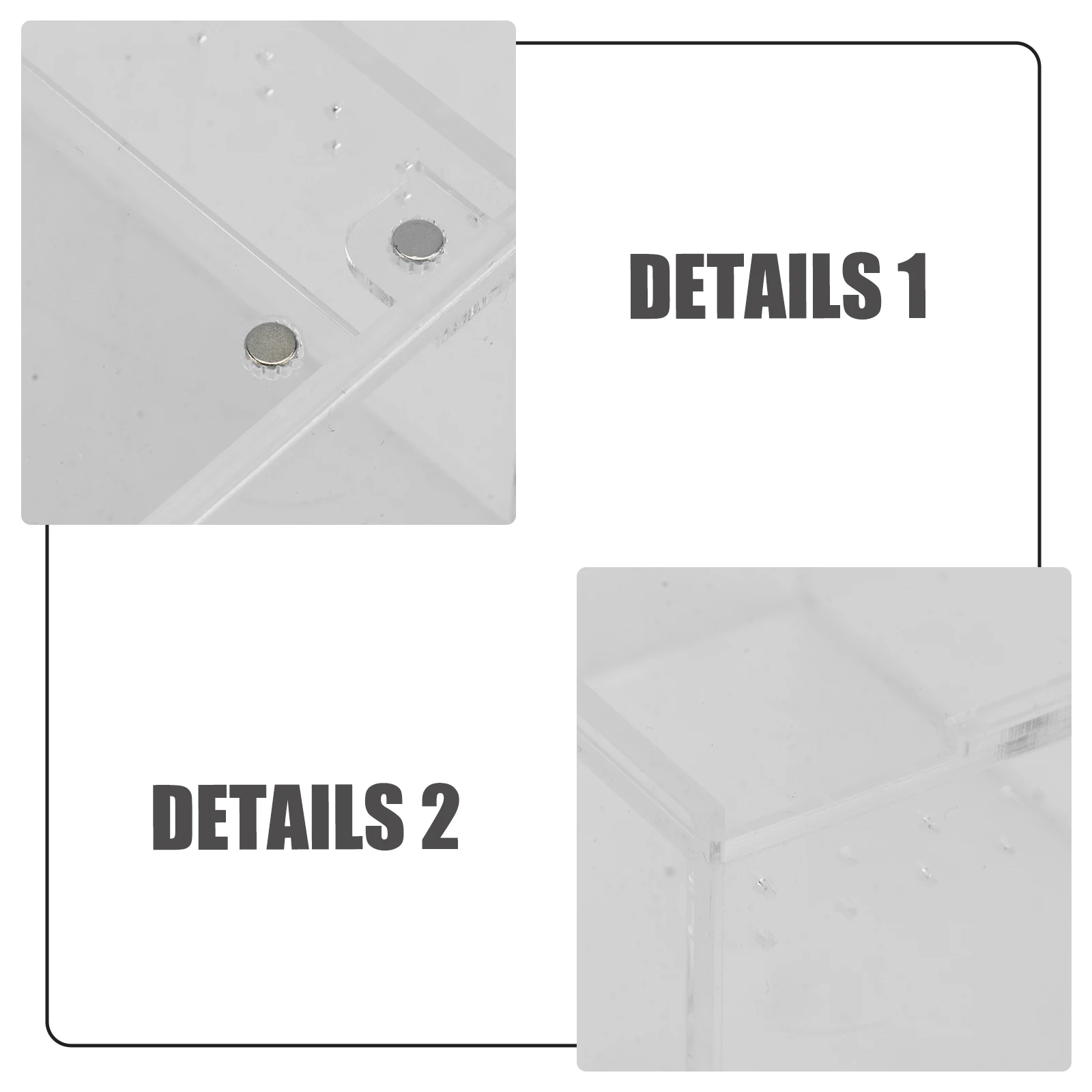 

Leak-proof Reptile Box Clear Acrylic Breeding Container for Turtles Spiders Snakes Crabs Play Rest Tank