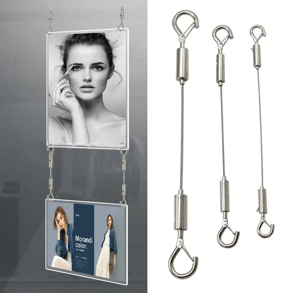 Anti Fall Adjustable Automatic Wire Rope Durable Double Headed Clothesline Picture Hanging Multifunctional Hanging Wire Rope