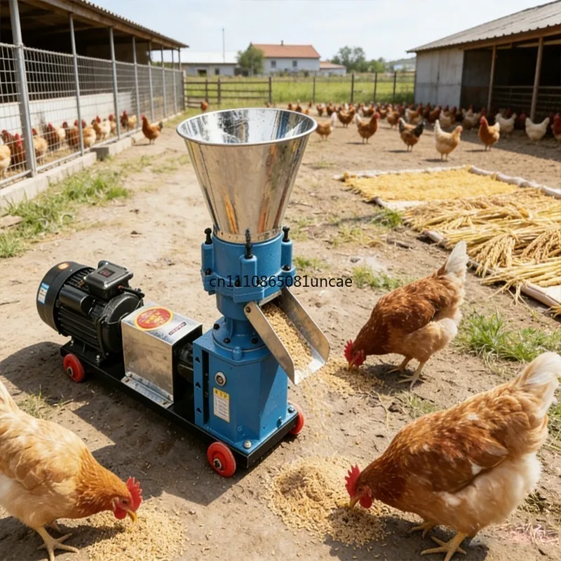 For Small Feed Pellet Machine Household Breeding Equipment Multi‑spec Thickened Barrel Body Farm Feed Pelletizer