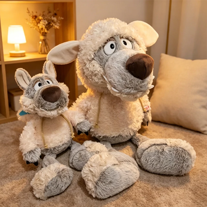 35/50 cm süßer Wolf im Schafspelz, kreatives Plüschtier, Märchenfigur, simuliertes Tier, Wolf-Figur, Kawaii-Geschenk für Kinder